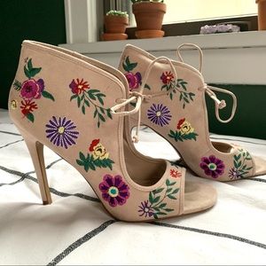 Betsey Johnson Floral Heels